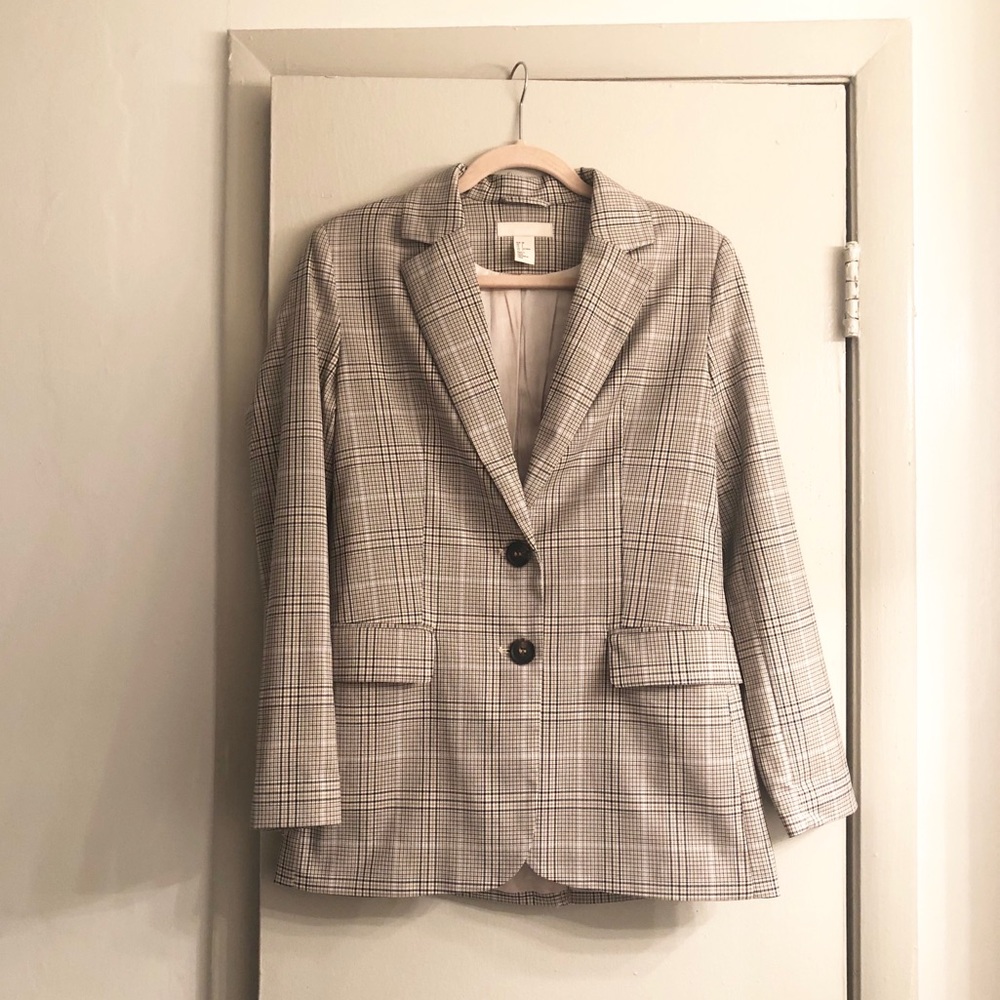 Plaid Oversized Boyfriend Blazer